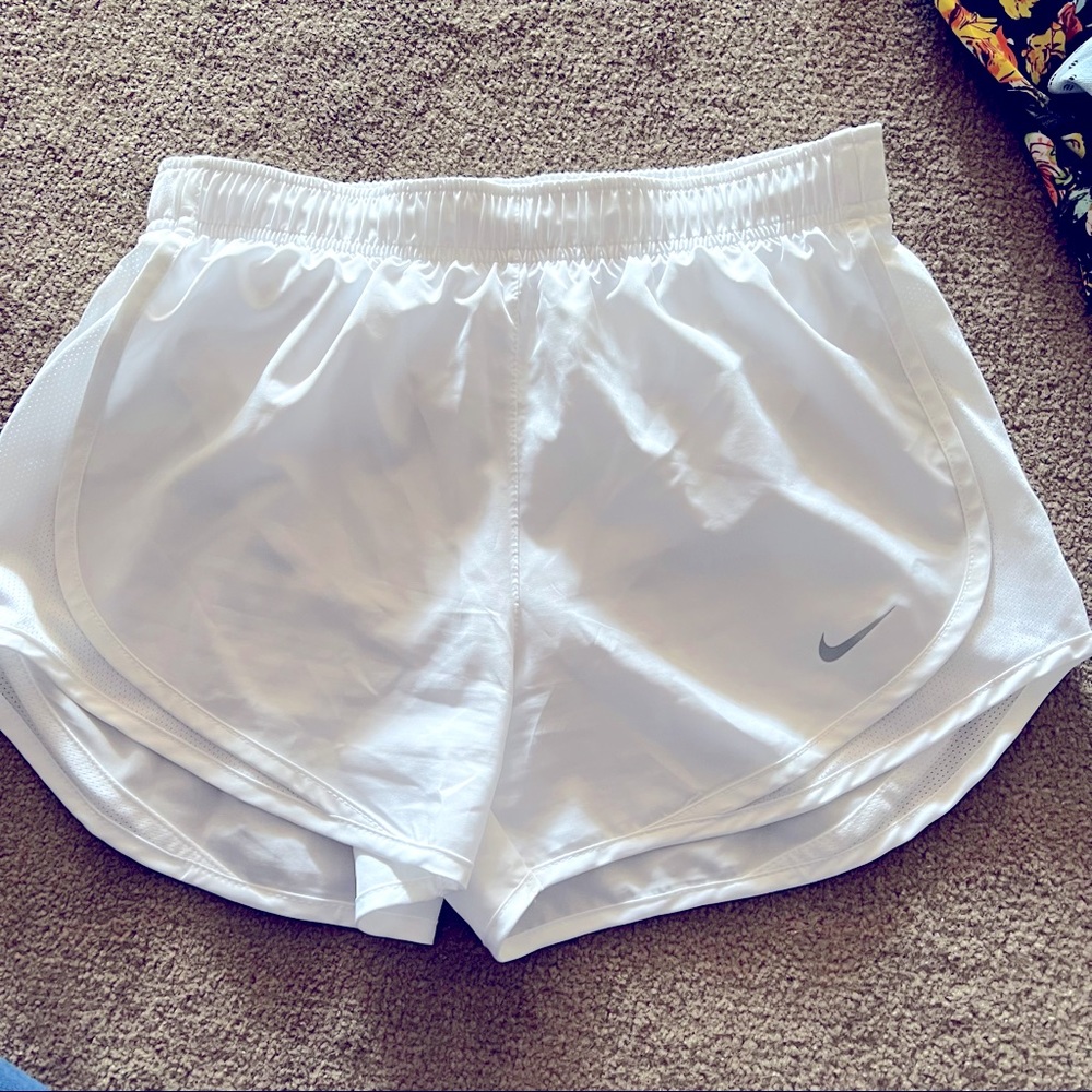 Nike Tempo white Dri-Fit shorts. No’s stains or holes